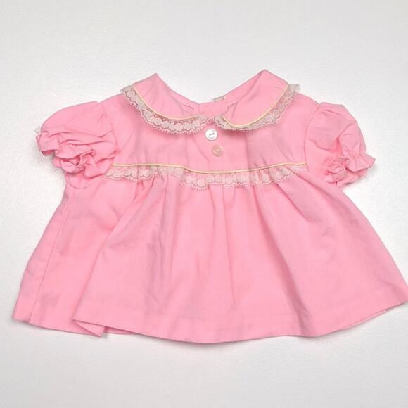 Vintage Babyfair Swing Top Baby Girls Size 0-6m Bright Pink - Picture 1 of 3
